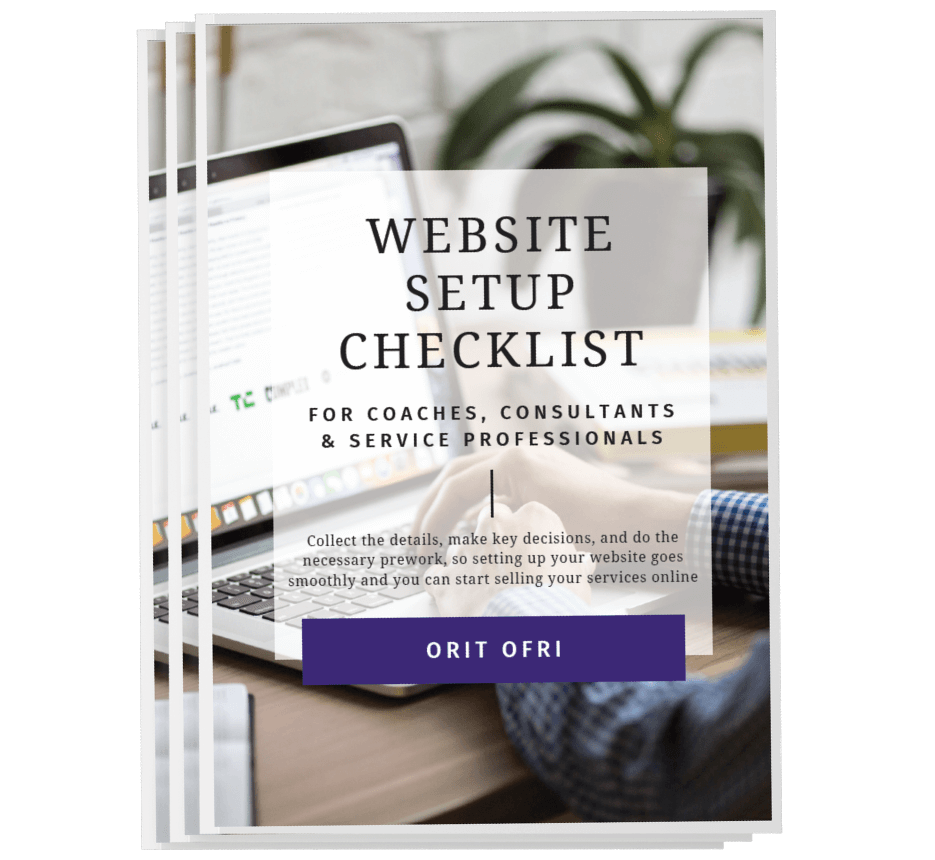 Mockup of Website Setup Checklist Booklet by Orit Ofri